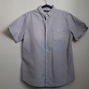 Gray Short Sleeve Button Down